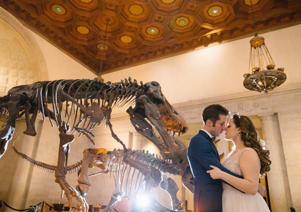 Kissing under the Dino!