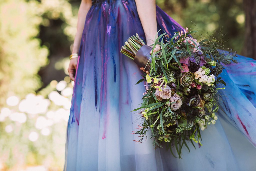 Offbeat Purple Wedding Dress