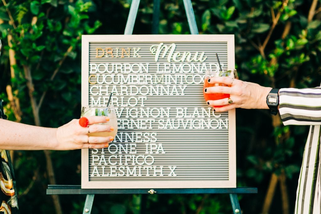 cocktail hour drink menu 