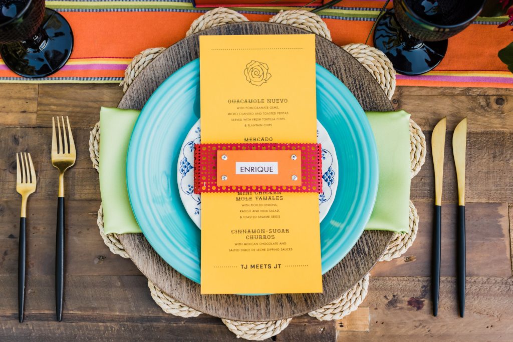 colorful fiesta table menu