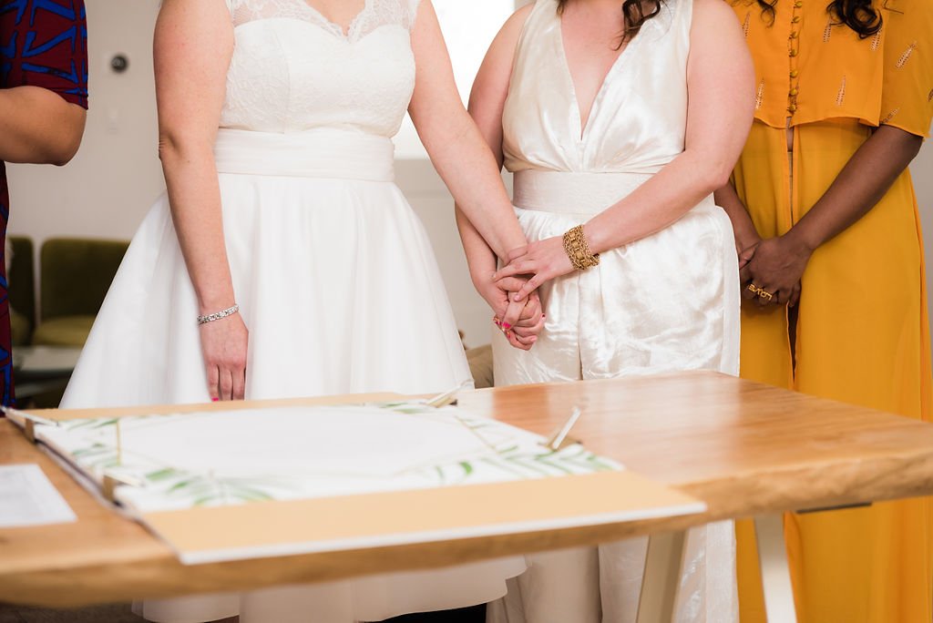 Lesbian Wedding Ketubah Signing