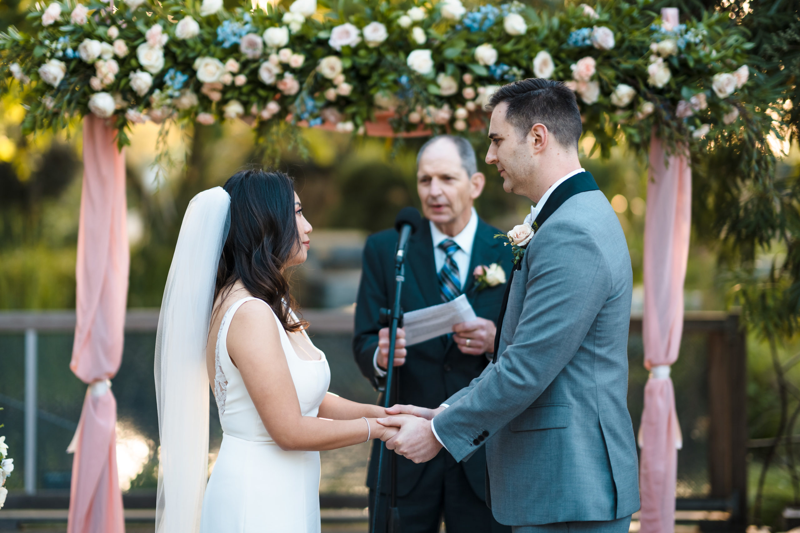 bride and groom at Natural History Museum Wedding ceremony